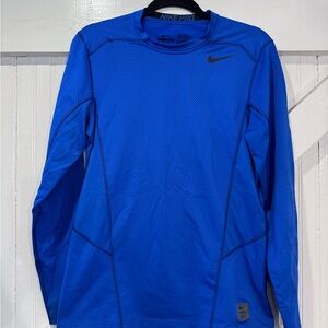 Nike Pro Dri-Fit Blue Fitted Long Sleeve Compression Shirt Men’s M